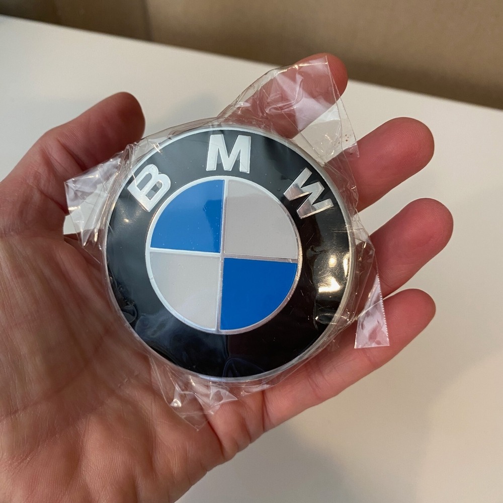 BMW 3" Hubcap Center Wheel Caps Emblem Badge PA6-MX GF30 Italy OEM